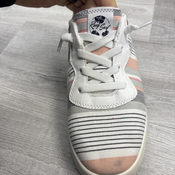Roxy  Surf  Cannon  Women’s Nautical Stripe Sneakers, Sz 8 - Picture 15 of 15